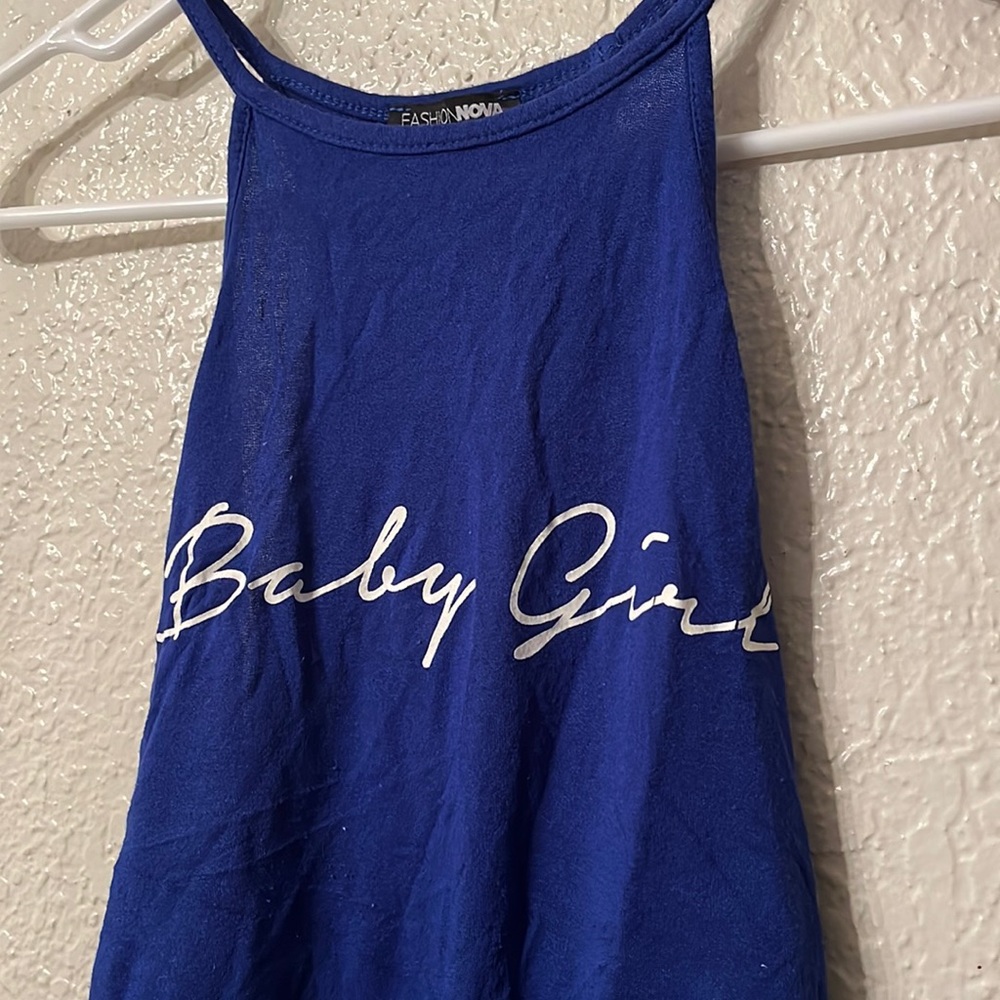 Blue BabyGirl Halter  Body Suit Top